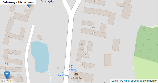 Zalužany - mapa firem