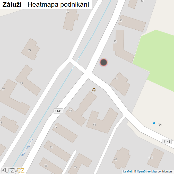 Mapa Záluží - Firmy v obci.