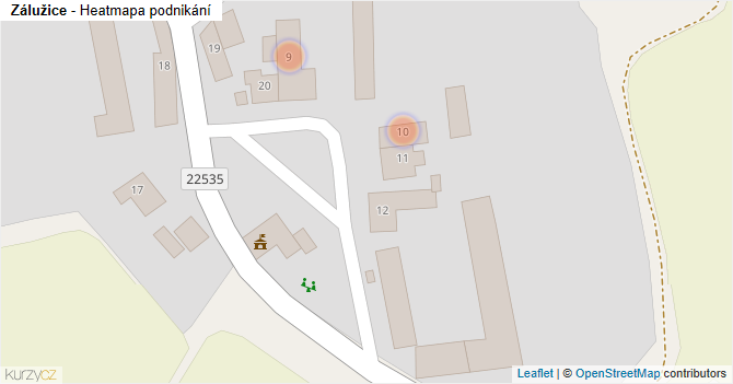 Zálužice - mapa podnikání