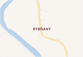Rybňany v obci Zálužice - mapa části obce
