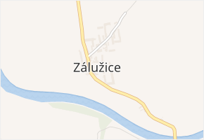 Zálužice v obci Zálužice - mapa části obce