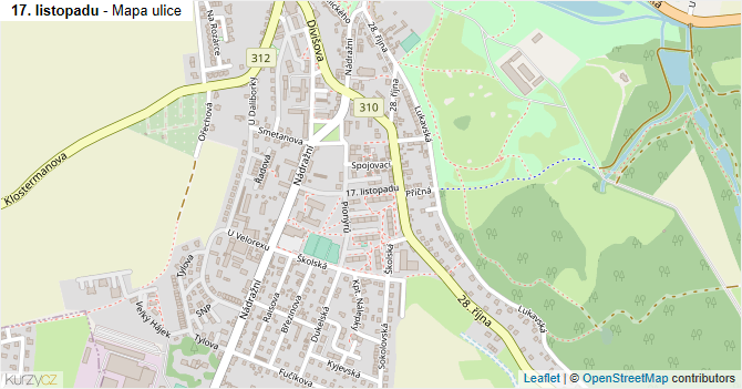 17. listopadu - mapa ulice