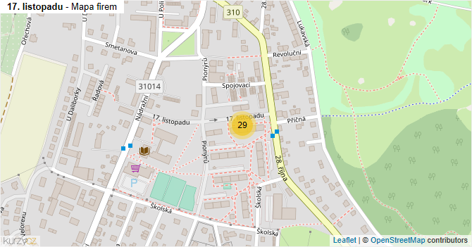17. listopadu - mapa firem