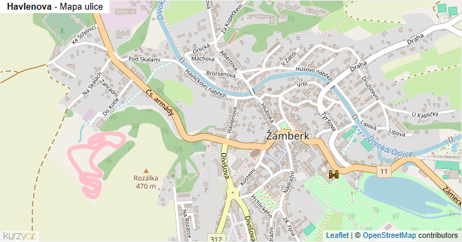 Havlenova - mapa ulice