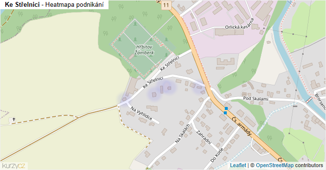 Ke Střelnici - mapa podnikání