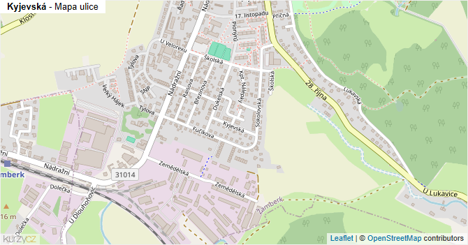 Kyjevská - mapa ulice