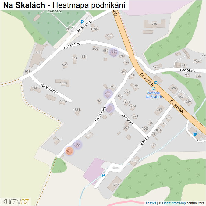 Mapa Na Skalách - Firmy v ulici.