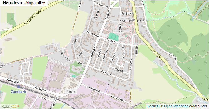 Nerudova - mapa ulice