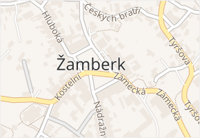 Pěší Zóna v obci Žamberk - mapa ulice