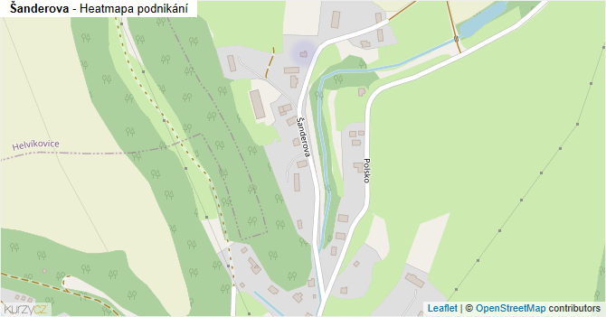Šanderova - mapa podnikání