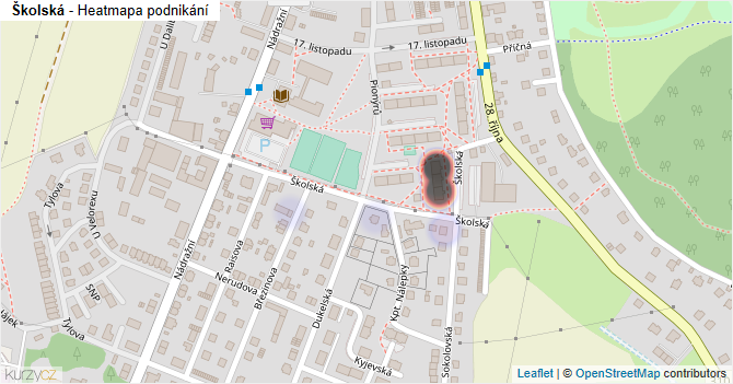 Školská - mapa podnikání