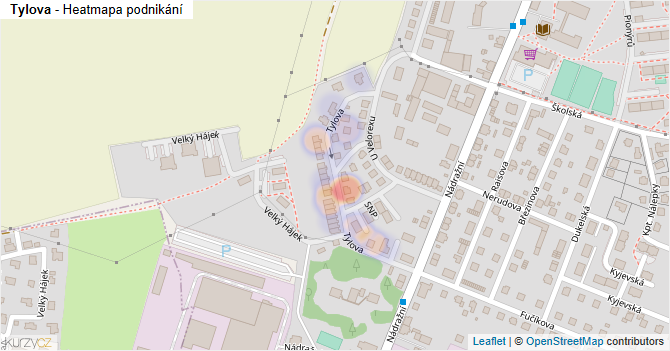 Tylova - mapa podnikání