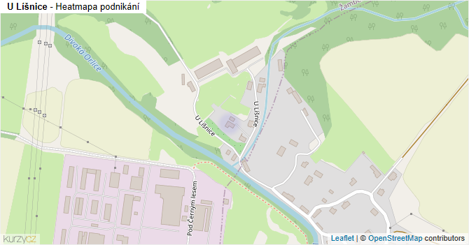 U Líšnice - mapa podnikání