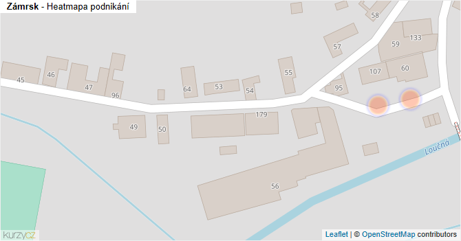 Zámrsk - mapa podnikání