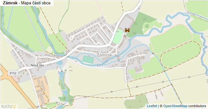 Zámrsk - mapa části obce