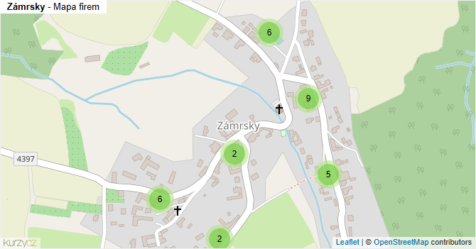 Zámrsky - mapa firem