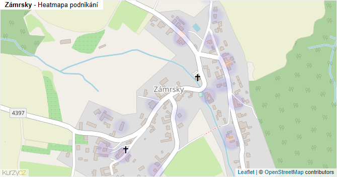 Zámrsky - mapa podnikání