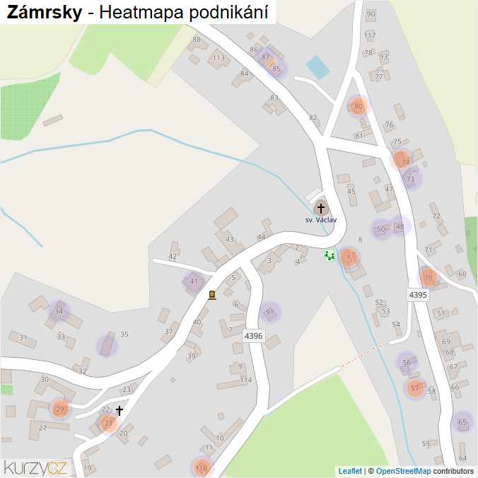 Mapa Zámrsky - Firmy v části obce.