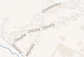 Dlouhá v obci Žandov - mapa ulice