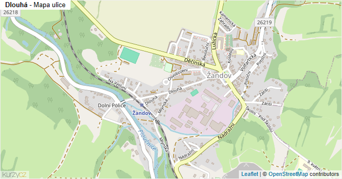 Dlouhá - mapa ulice
