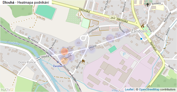 Dlouhá - mapa podnikání