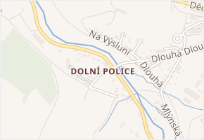 Dolní Police v obci Žandov - mapa části obce