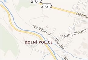 Na Výsluní v obci Žandov - mapa ulice