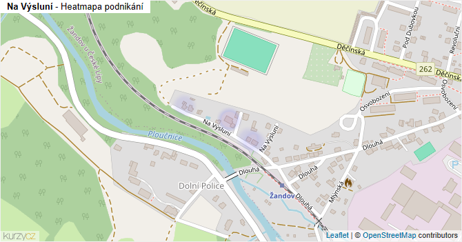 Na Výsluní - mapa podnikání