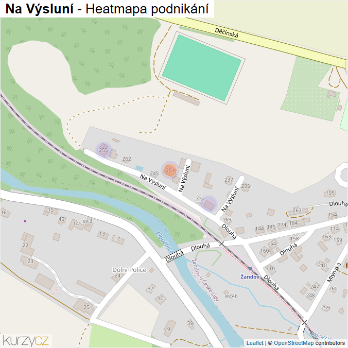 Mapa Na Výsluní - Firmy v ulici.