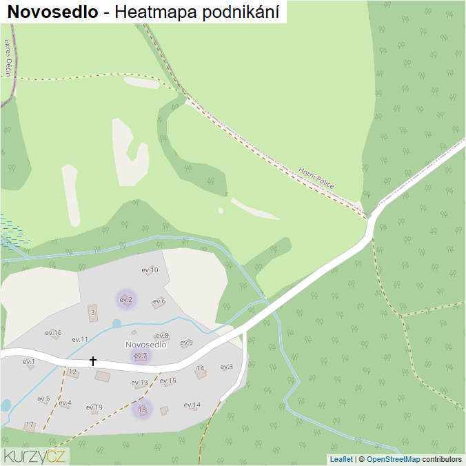 Mapa Novosedlo - Firmy v části obce.