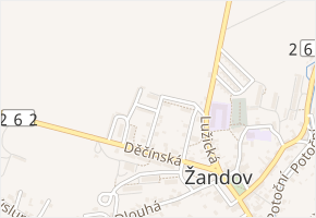 Pod Dubovkou v obci Žandov - mapa ulice