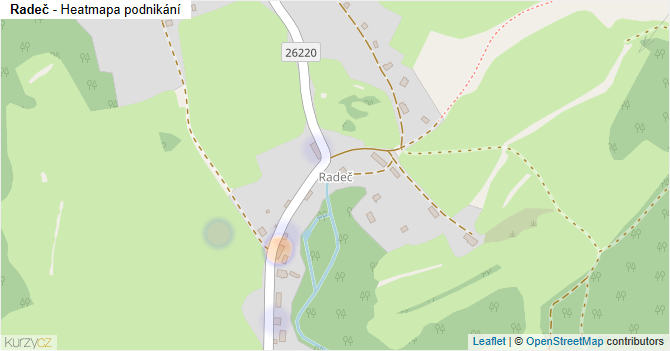 Radeč - mapa podnikání