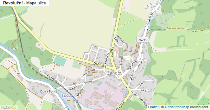 Revoluční - mapa ulice