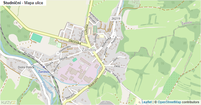 Studniční - mapa ulice