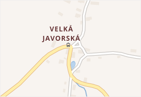 Velká Javorská v obci Žandov - mapa části obce