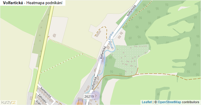 Volfartická - mapa podnikání
