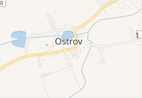 Ostrov v obci Zápy - mapa ulice