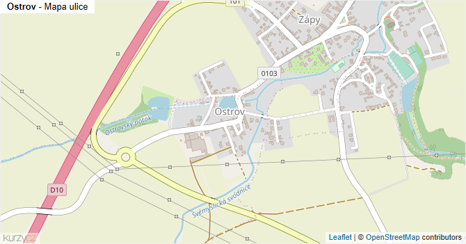 Ostrov - mapa ulice