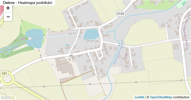 Ostrov - mapa podnikání
