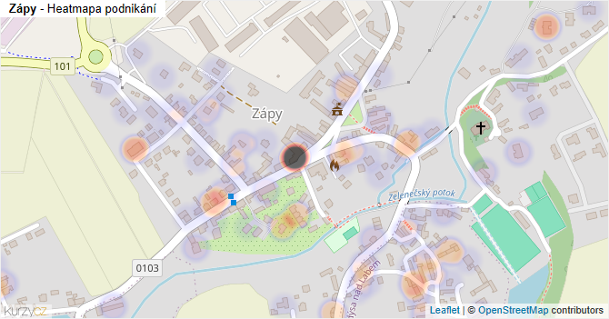 Zápy - mapa podnikání