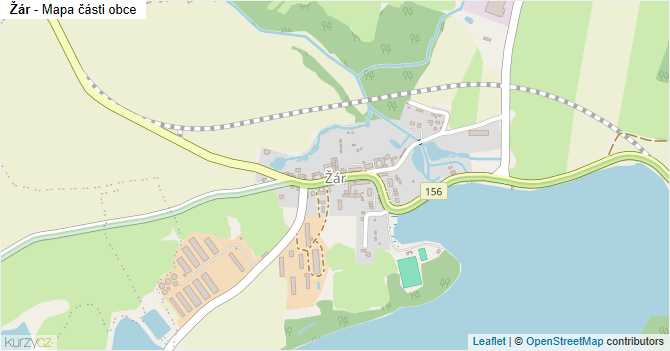 Žár - mapa části obce