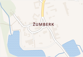 Žumberk v obci Žár - mapa části obce