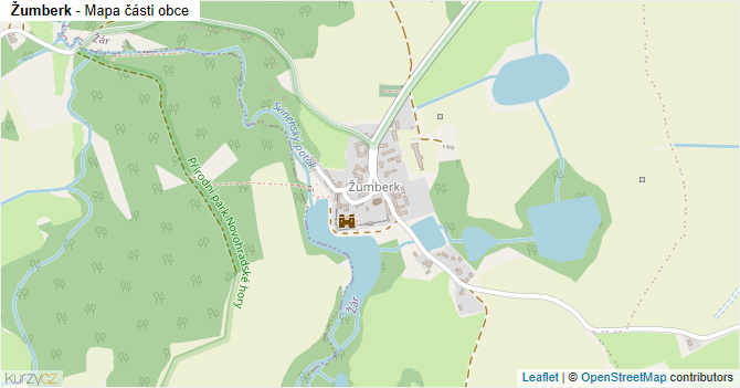 Žumberk - mapa části obce