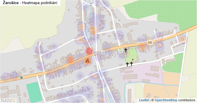 Žarošice - mapa podnikání