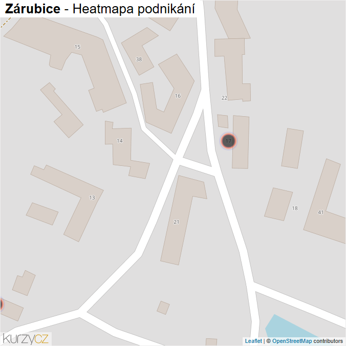 Mapa Zárubice - Firmy v obci.