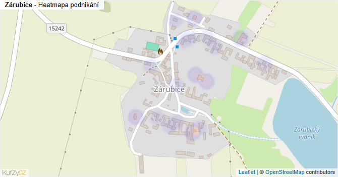 Zárubice - mapa podnikání