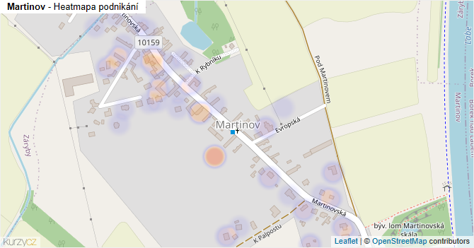 Martinov - mapa podnikání