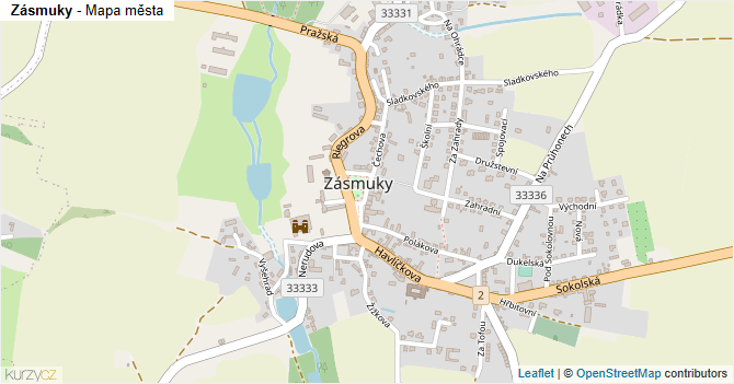 Zásmuky - mapa města