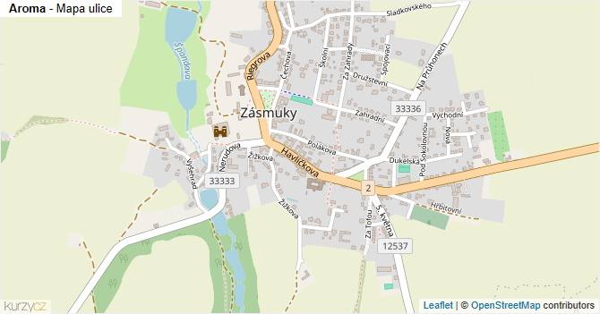 Aroma - mapa ulice