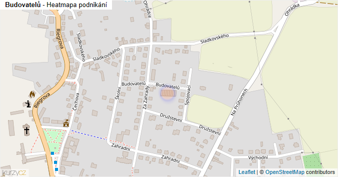 Budovatelů - mapa podnikání